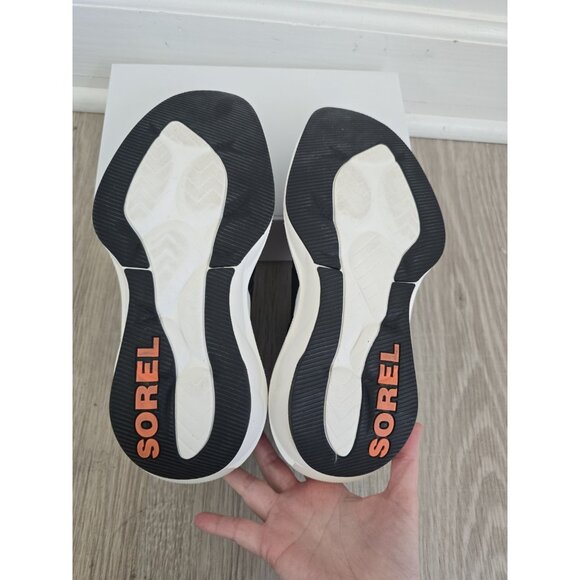 Sorel Explorer Defy Midi Sneaker Shoes 7 Womens Black White Athletic Slip On - Picture 5 of 7